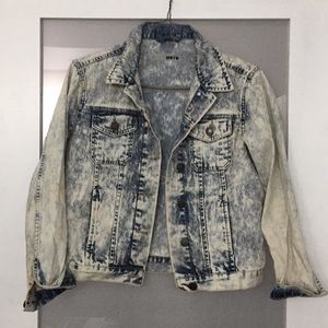 Topshop Acid Wash Denim Jacket
